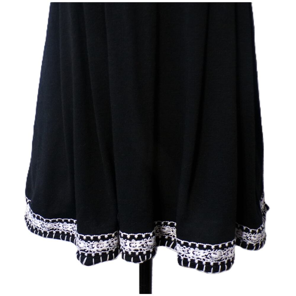 Y2k Wet Seal Babydoll top L Black White embroidery Coquette Whimsigoth fairygoth - Picture 11 of 13